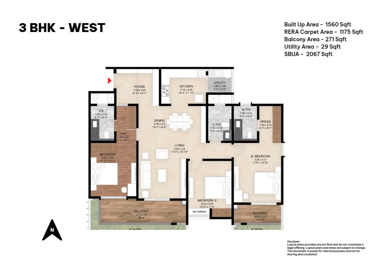 3 bhk- west of the right life