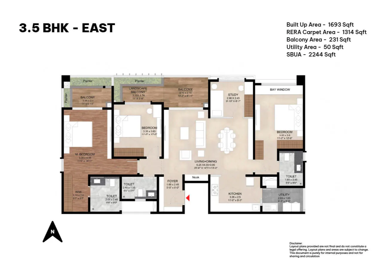 3.5 bhk-east the right life